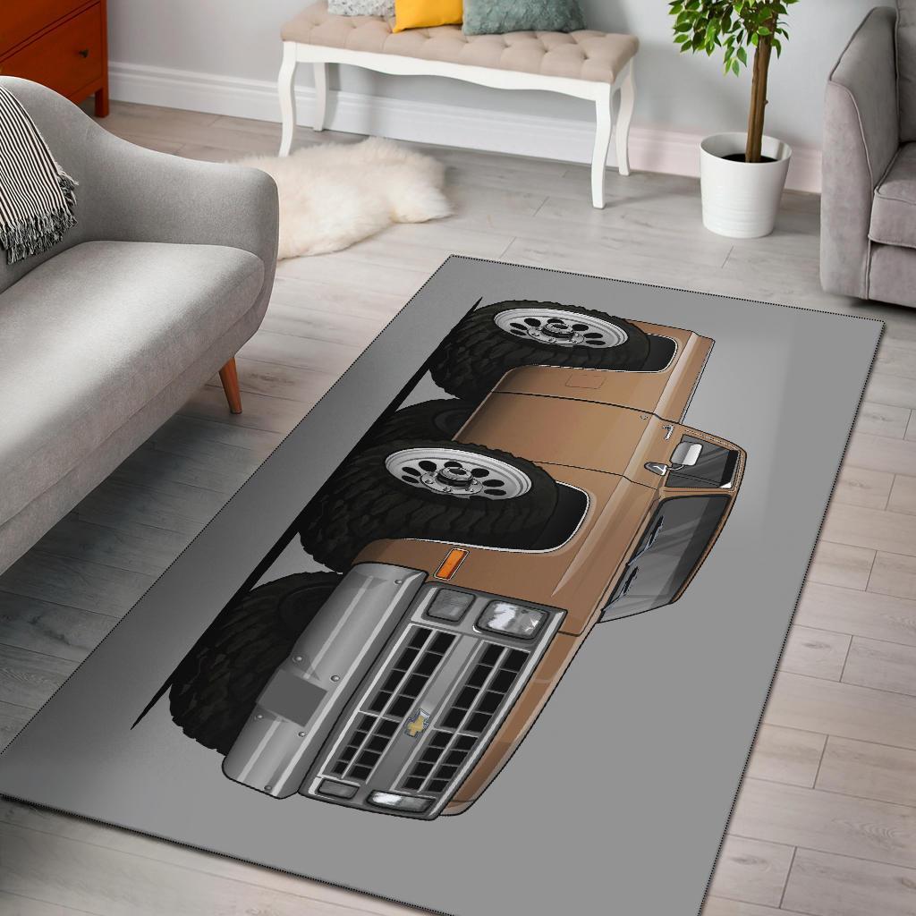 1986 Chevy 4×4 Truck Car Art Area Limited Edition Rug