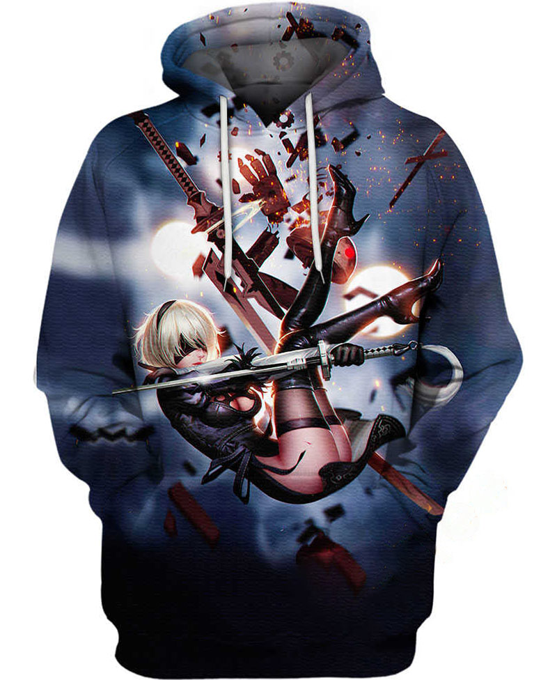 2b Black Dress Hoodie 3D