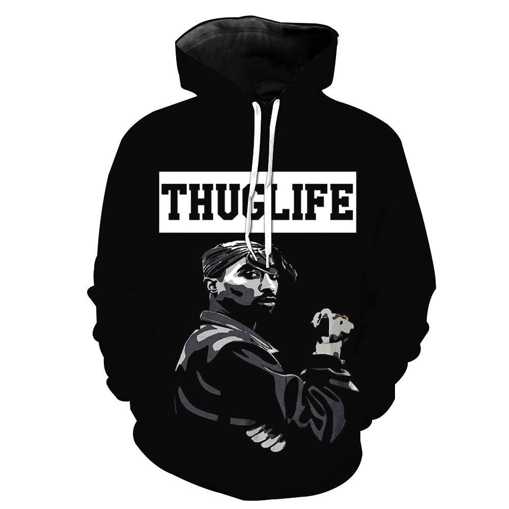 2pac Tupac Thug Life Characters Hoodie 3D