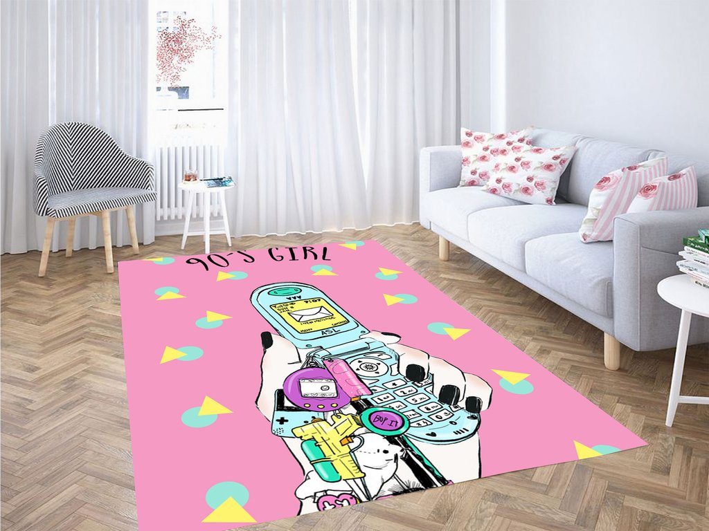 90’s Girl Fashion Nova Living Room Modern Carpet Rug