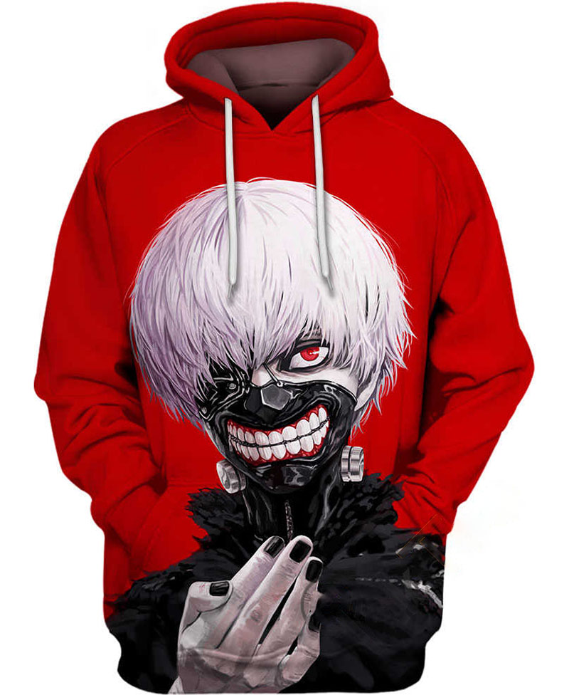 A One Eyed Ghoul Mask Hoodie 3D