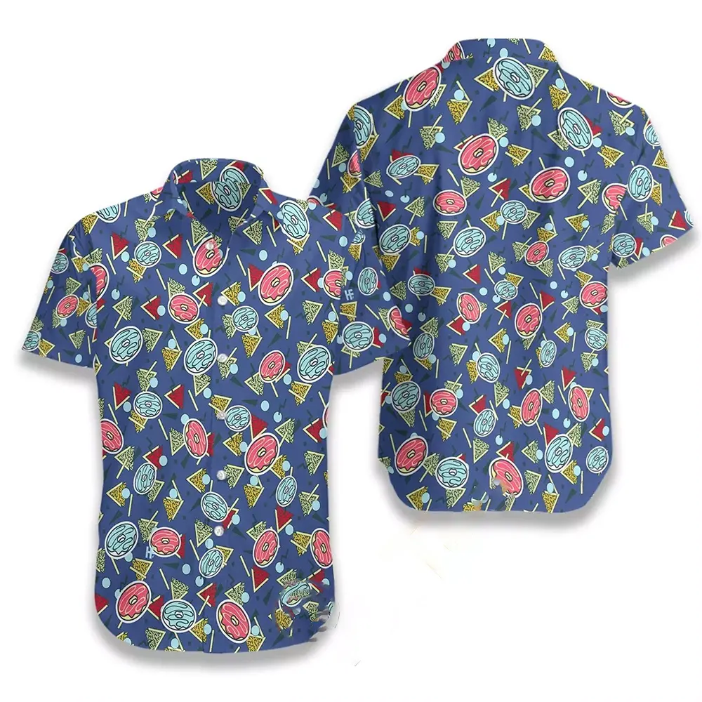 Abstract Geometric Donut Seamless Pattern Hawaiian shirts
