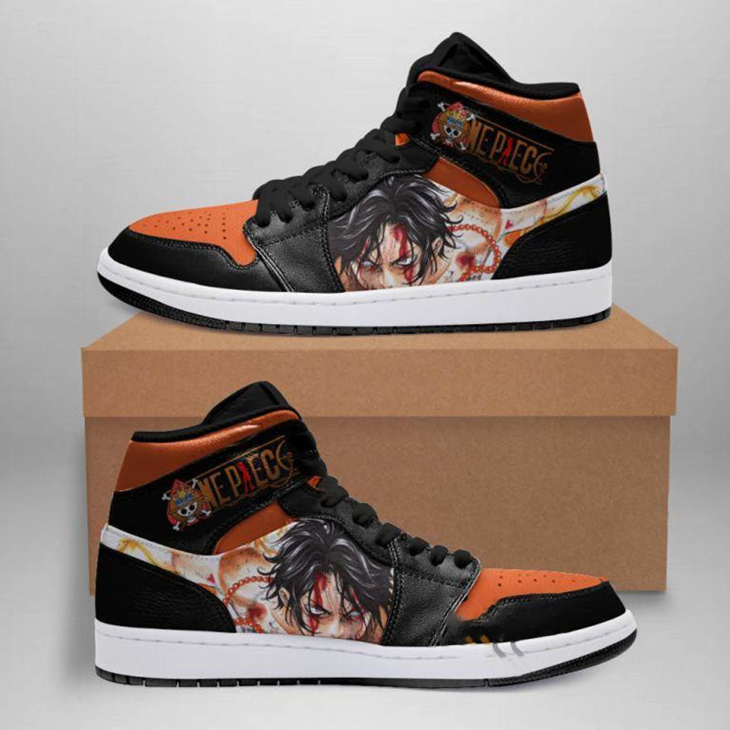Ace One Piece Custom Air Jordan Shoes