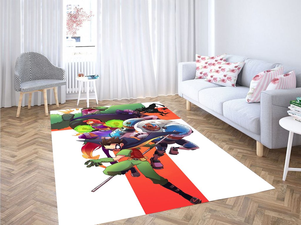 Action Teen Titans Cartoon Living Room Modern Carpet Rug