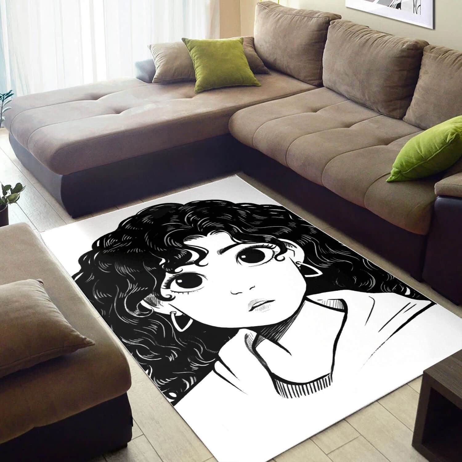 African Pretty Melanin Black Girl American Print Themed Rug