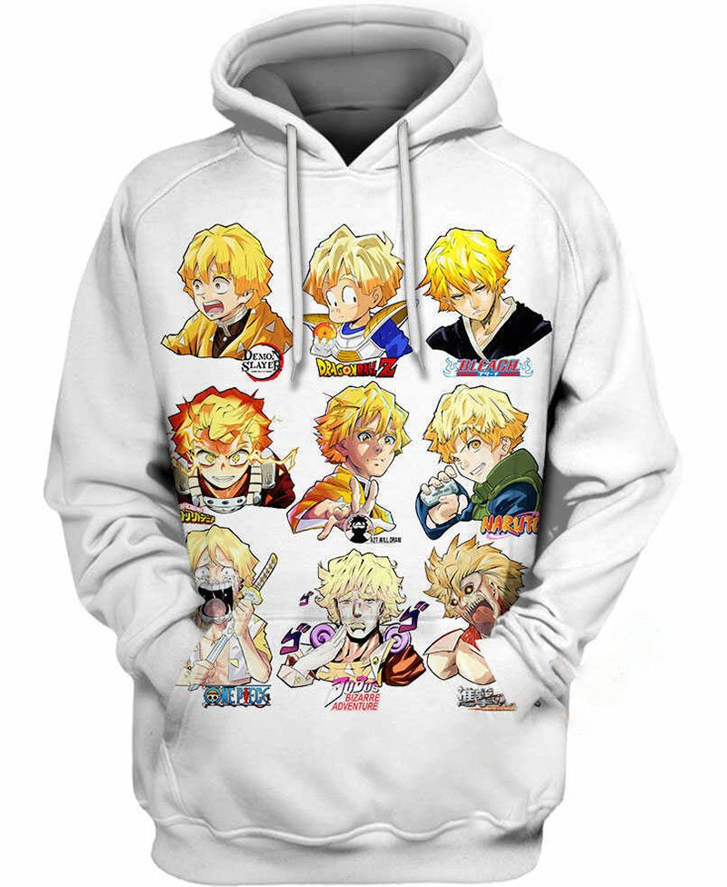 Agatsuma Zenitsu Hoodie 3D