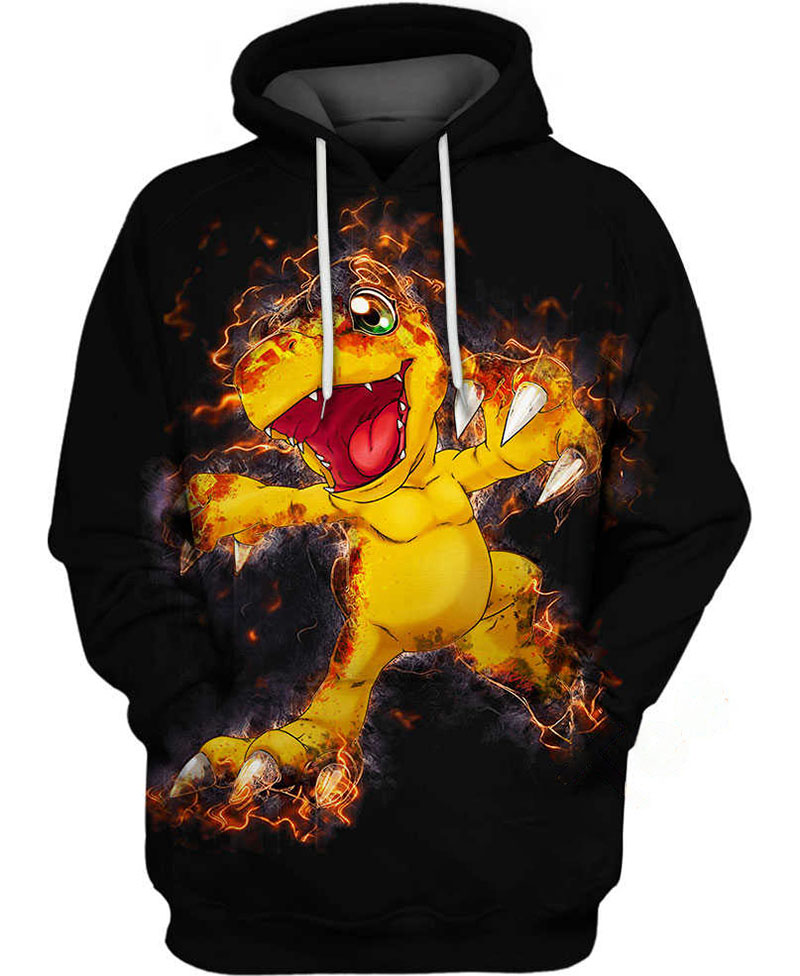 Agumon Digimon Hoodie 3D
