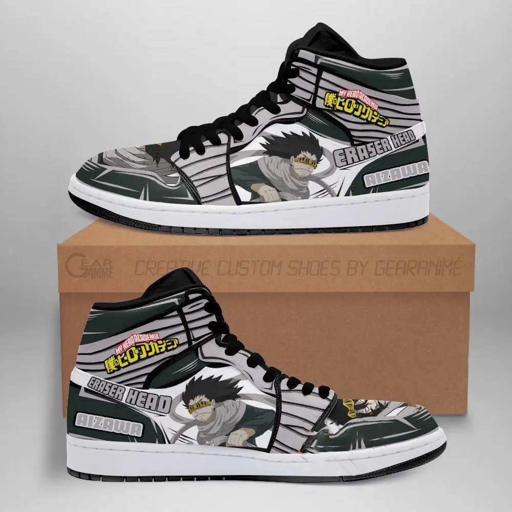 Aizawa Eraser Head Custom My Hero Academia Anime Amazon Air Jordan Shoes