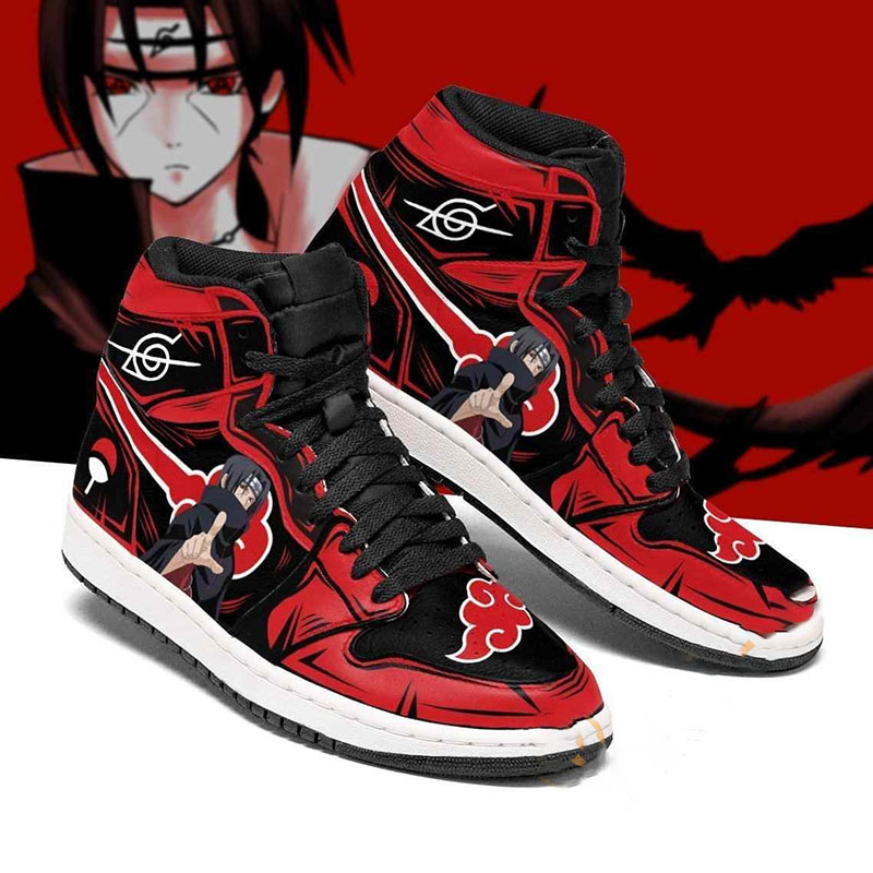Akatsuki Itachi Naruto Sneakers Anime Air Jordan Shoes