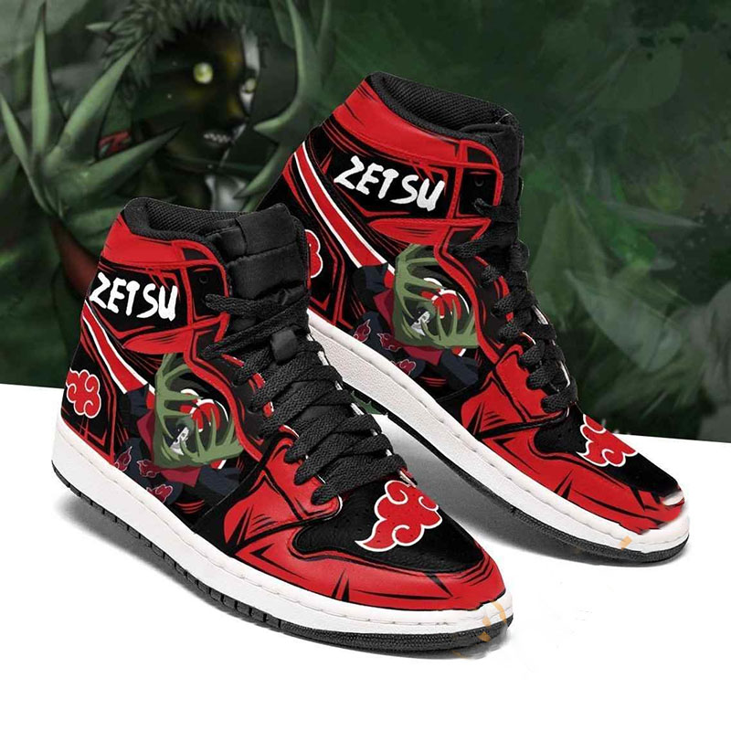 Akatsuki Zetsu Naruto Sneakers Anime Air Jordan Shoes