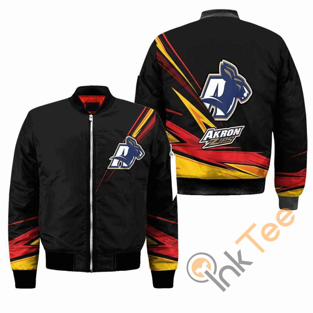 Akron Zips NCAA Black Apparel Best Christmas Gift For Fans Bomber Jacket