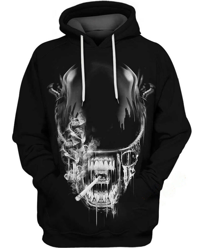 Alien Smoking Hoodie 3D