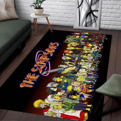 All Characters Naruto As The Simpsons Area Limited Edition Rug