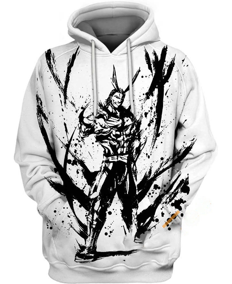 All Might Ink Splatt Hoodie 3D