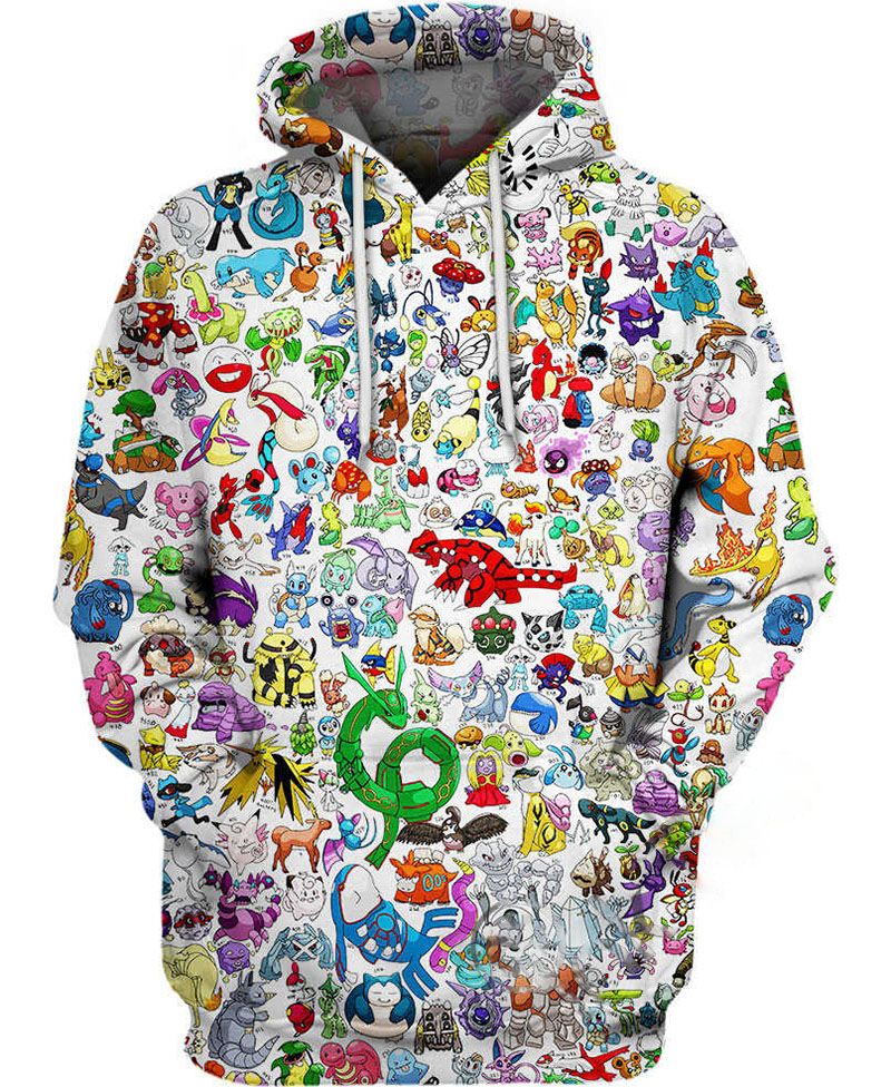 All Pokemon Hoodie 3D