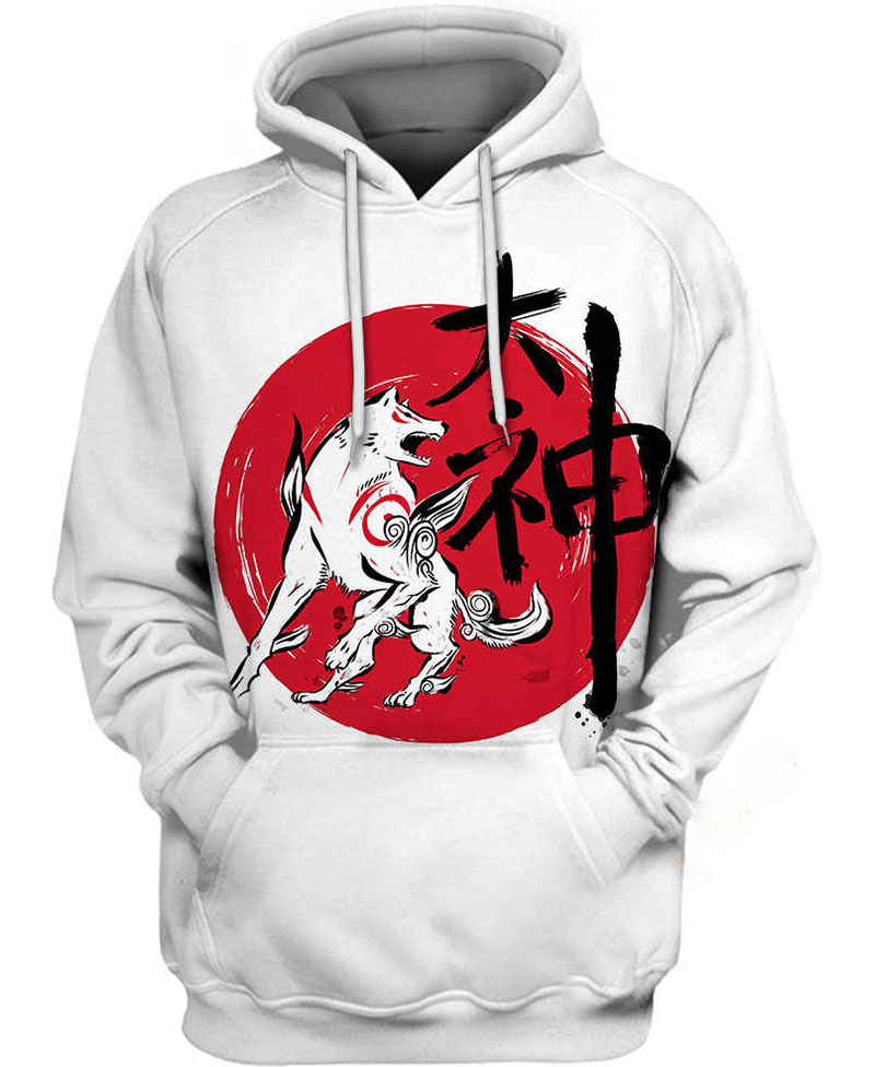 Amaterasu From Okami Hoodie 3D