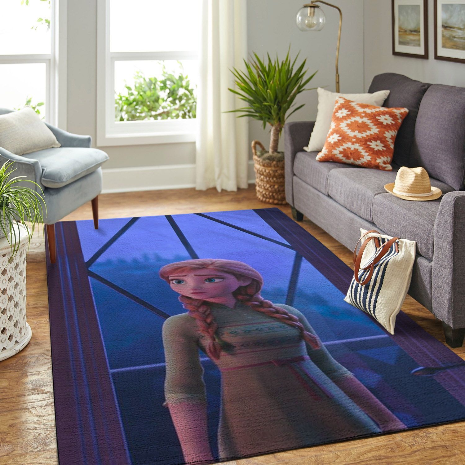 Amazon Anna Frozen Living Room Area Rug