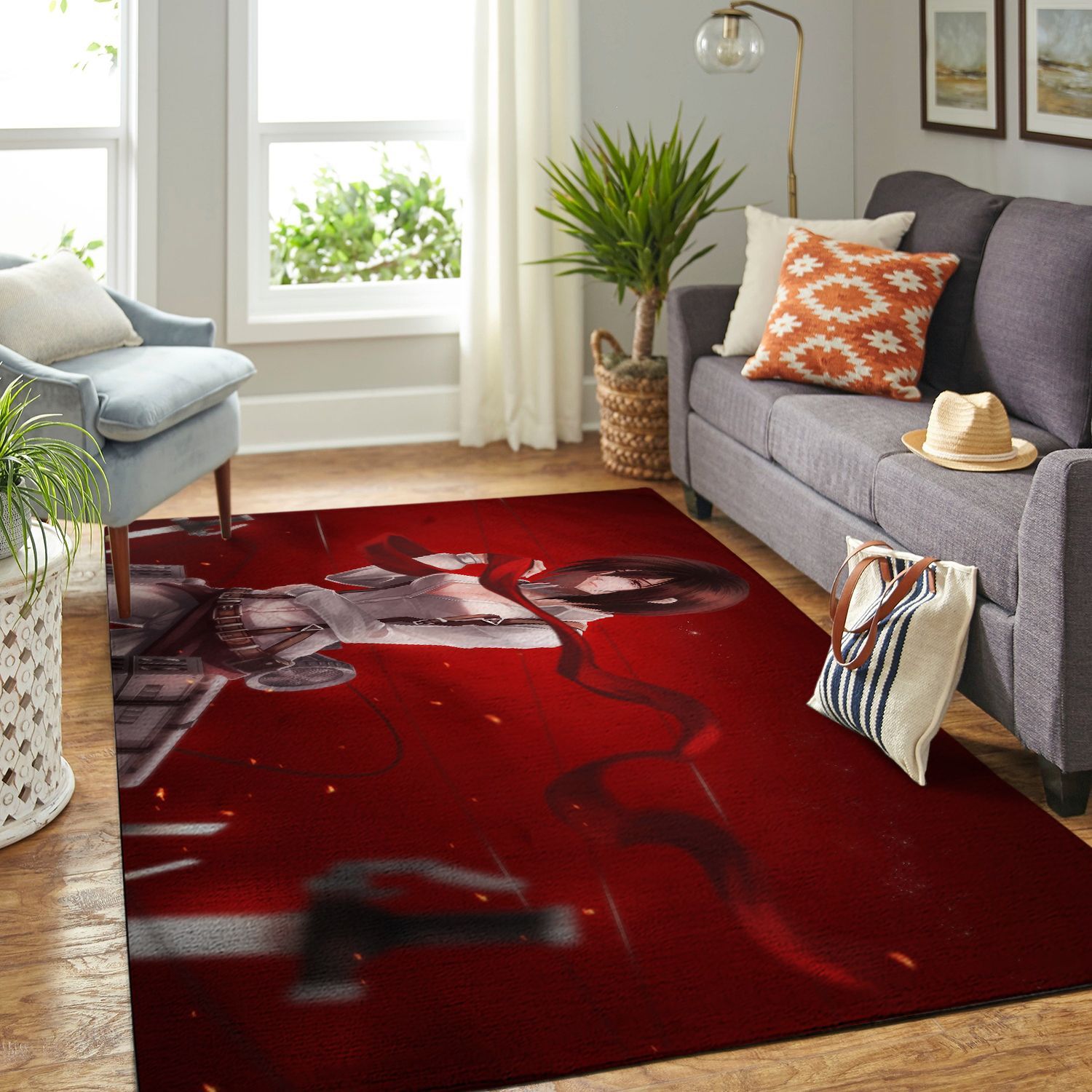 Amazon Aot-attack On Titan Living Room Area Rug