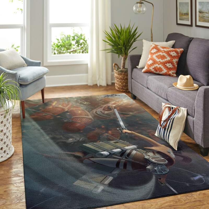 Amazon Aot-attack On Titan Living Room Area Rug
