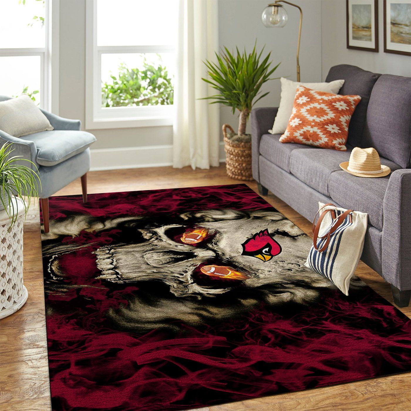 Amazon Arizona Cardinals Living Room Area Rug