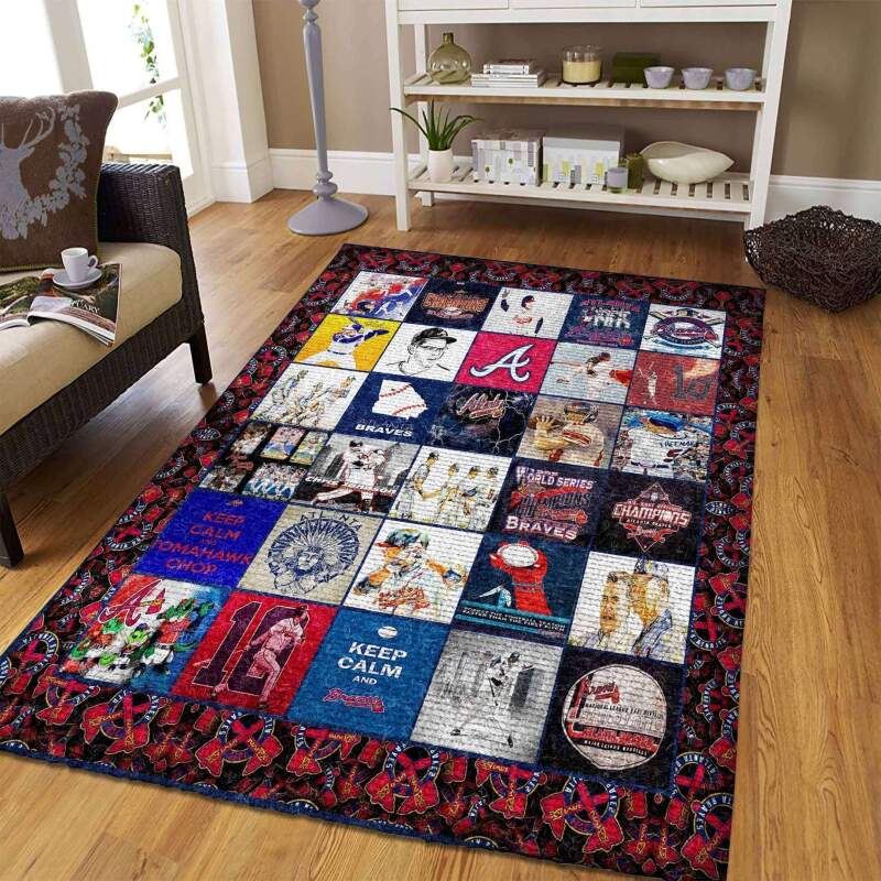 Amazon Atlanta Braves Living Room Area Rug