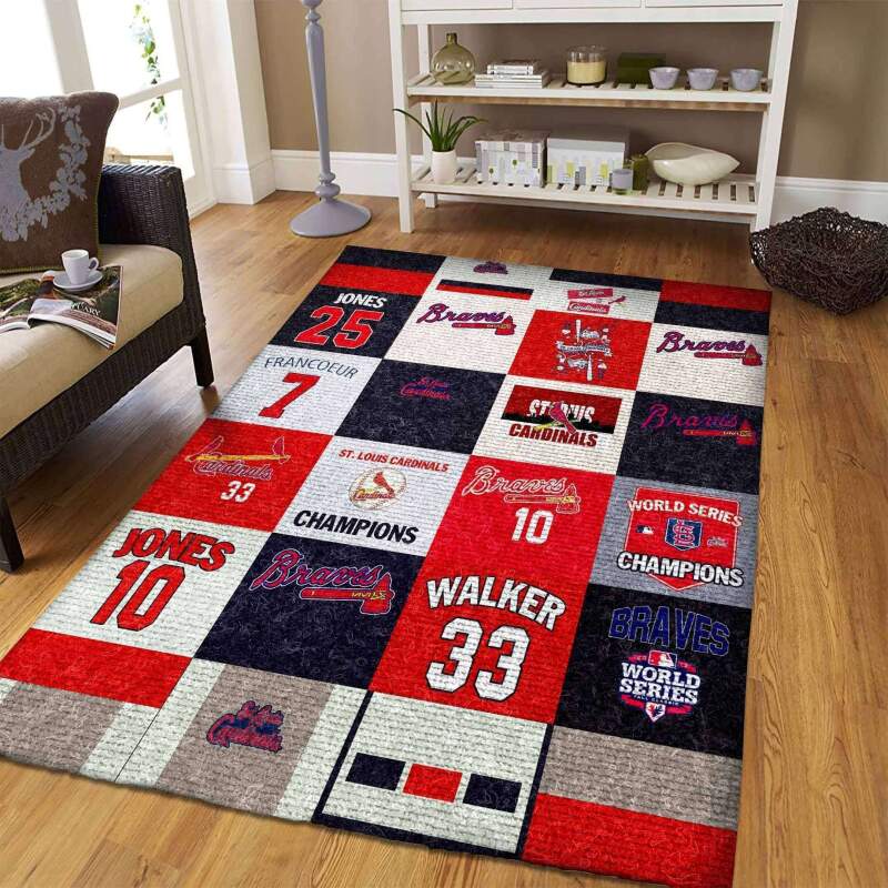Amazon Atlanta Braves Living Room Area Rug