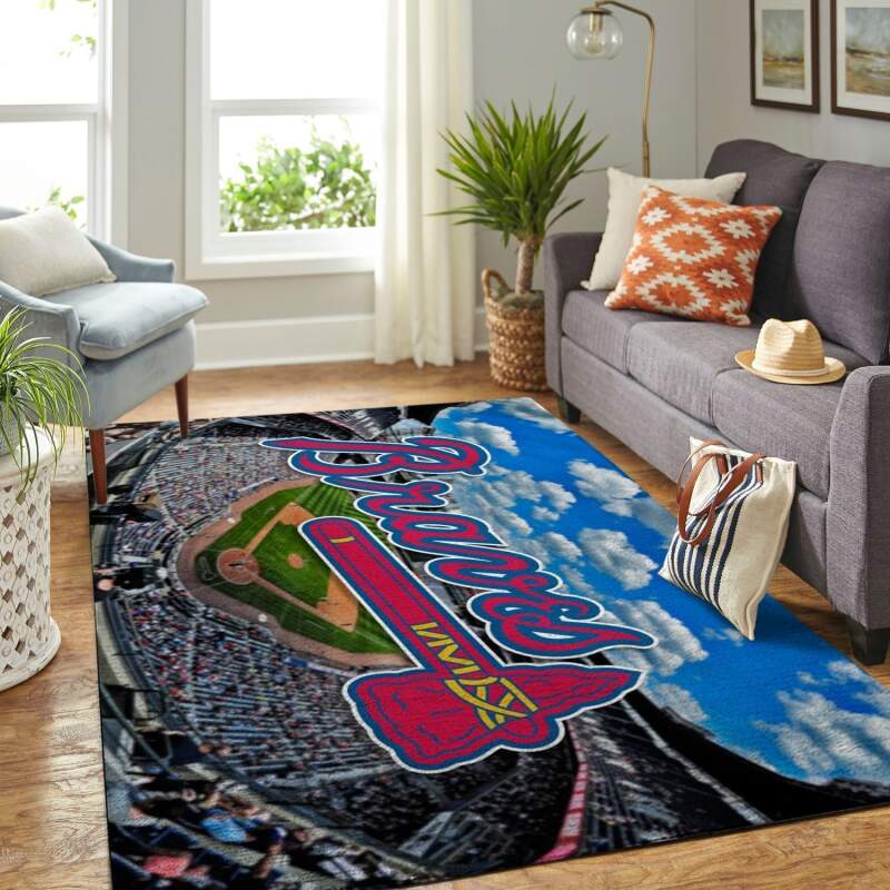 Amazon Atlanta Braves Living Room Area Rug