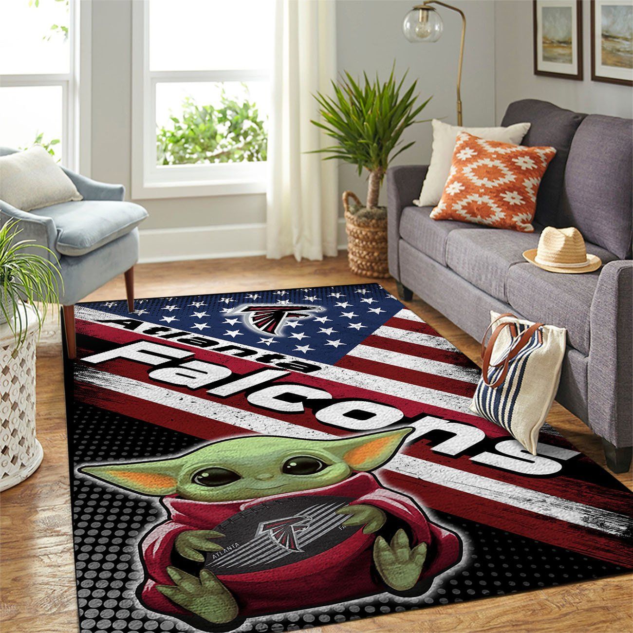 Amazon Atlanta Falcons Living Room Area Rug