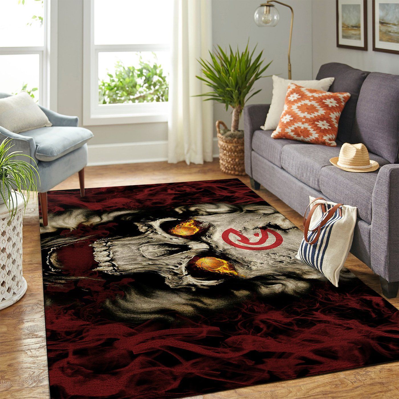 Amazon Atlanta Hawks Living Room Area Rug