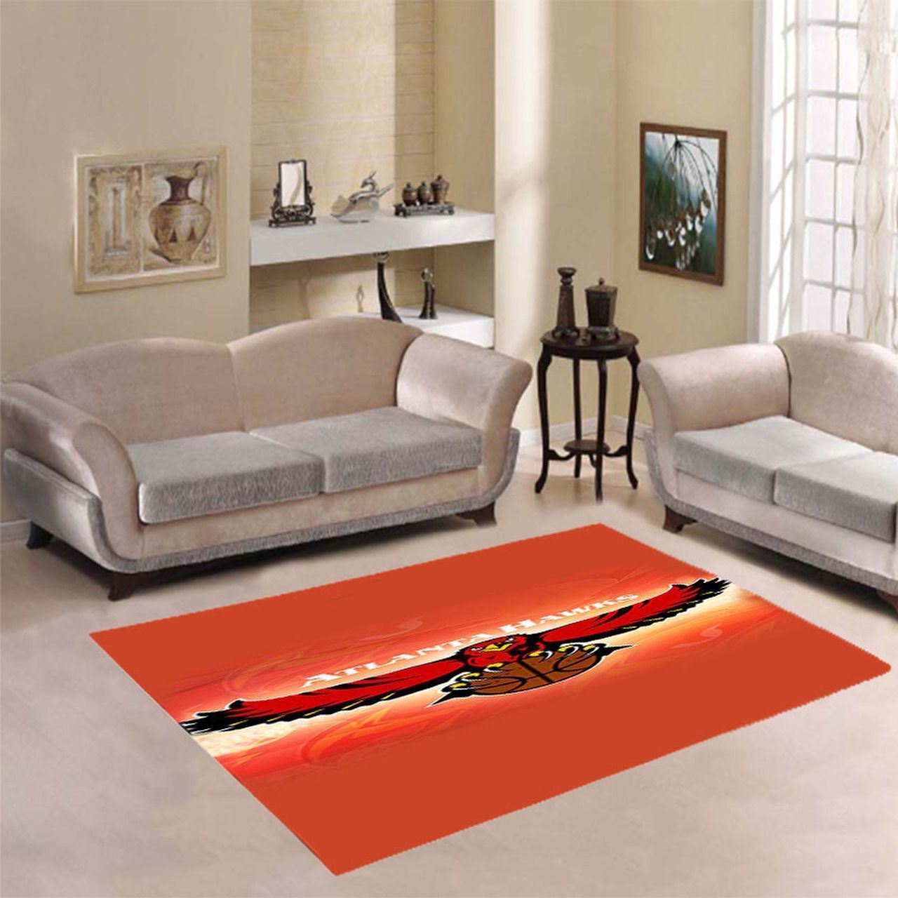 Amazon Atlanta Hawks Living Room Area Rug
