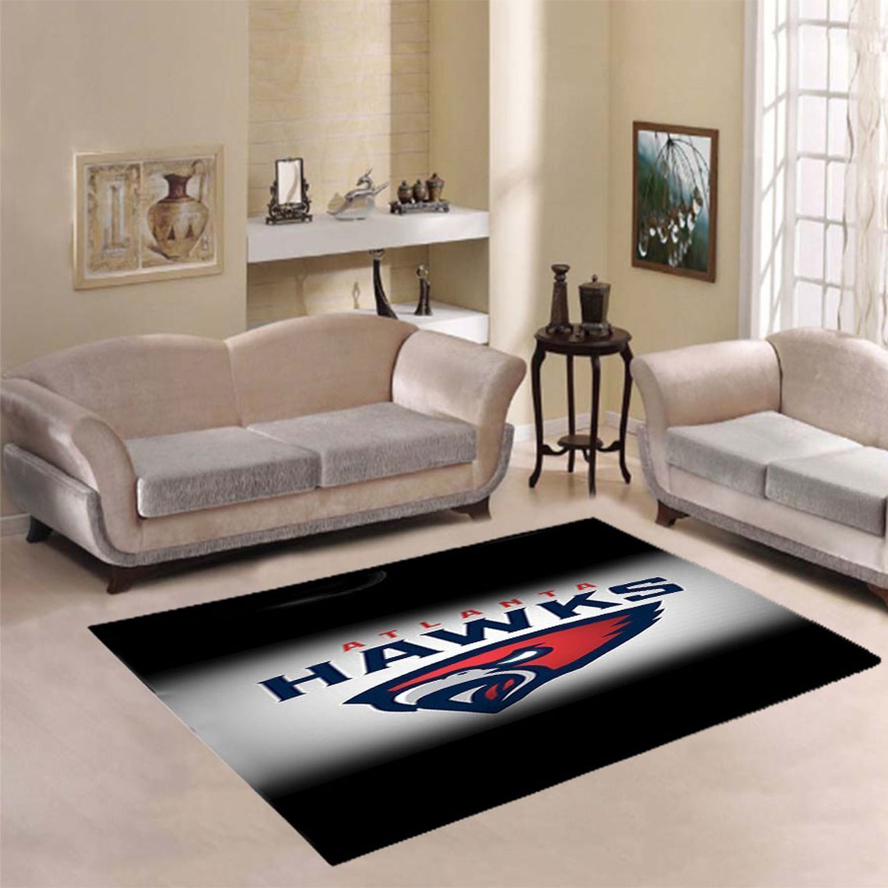 Amazon Atlanta Hawks Living Room Area Rug