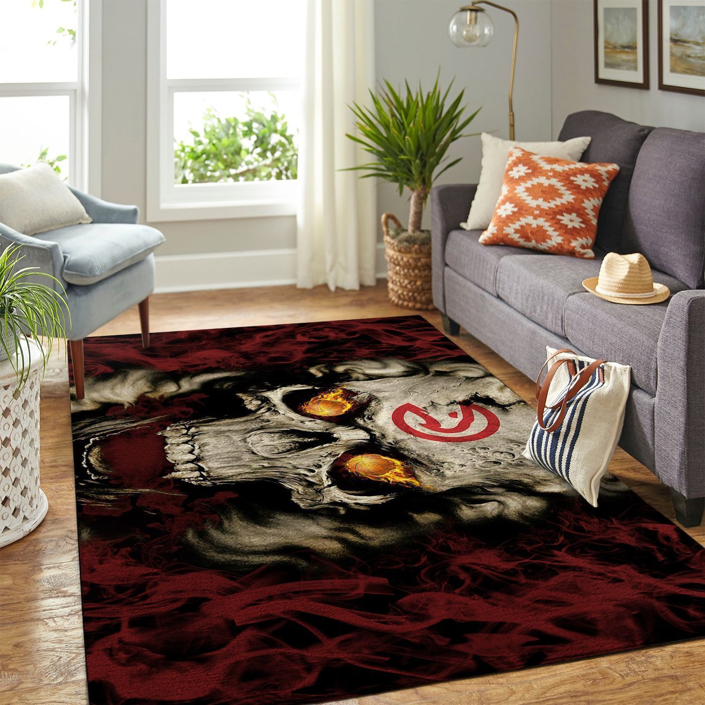 Amazon Atlanta Hawks Living Room Area Rug