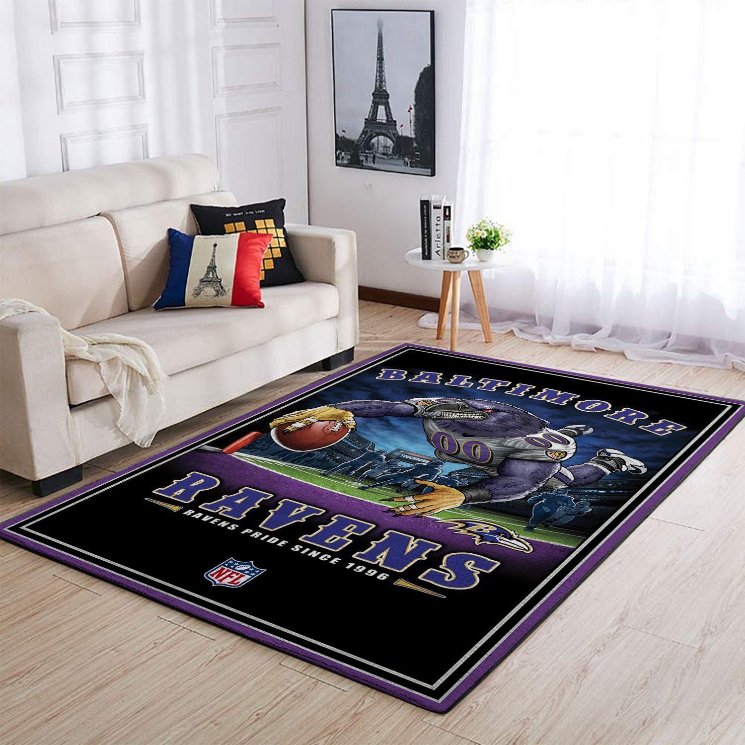 Amazon Baltimore Ravens Living Room Area Rug