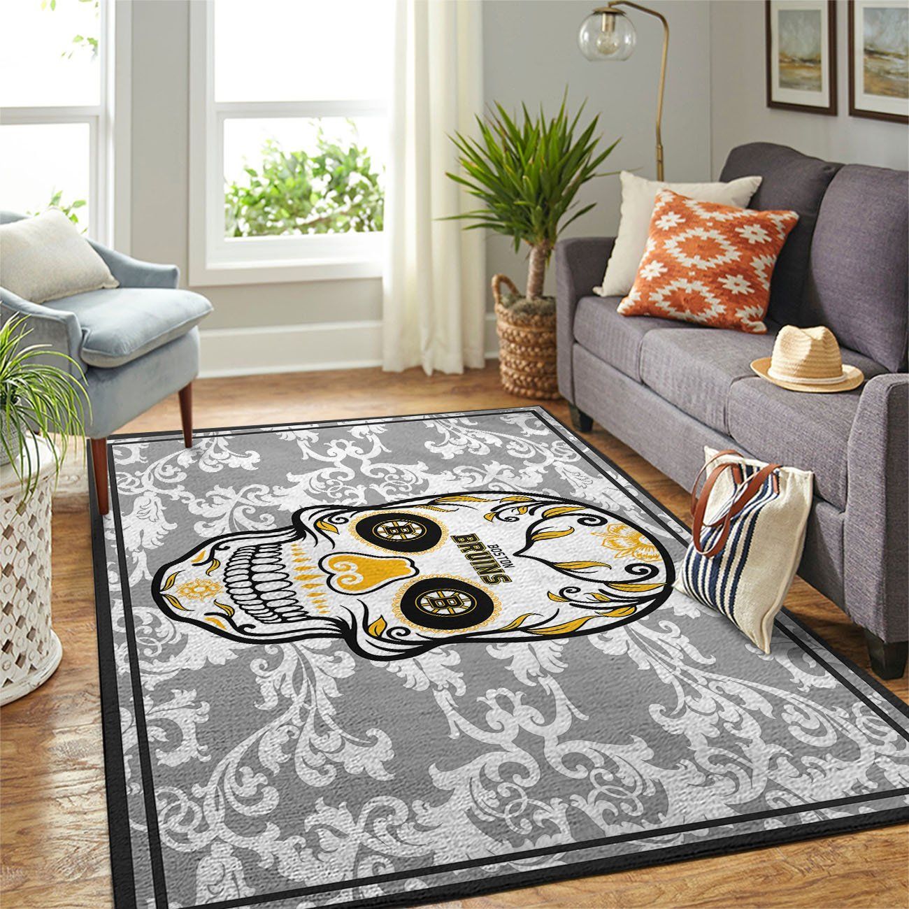 Amazon Boston Bruins Living Room Area Rug