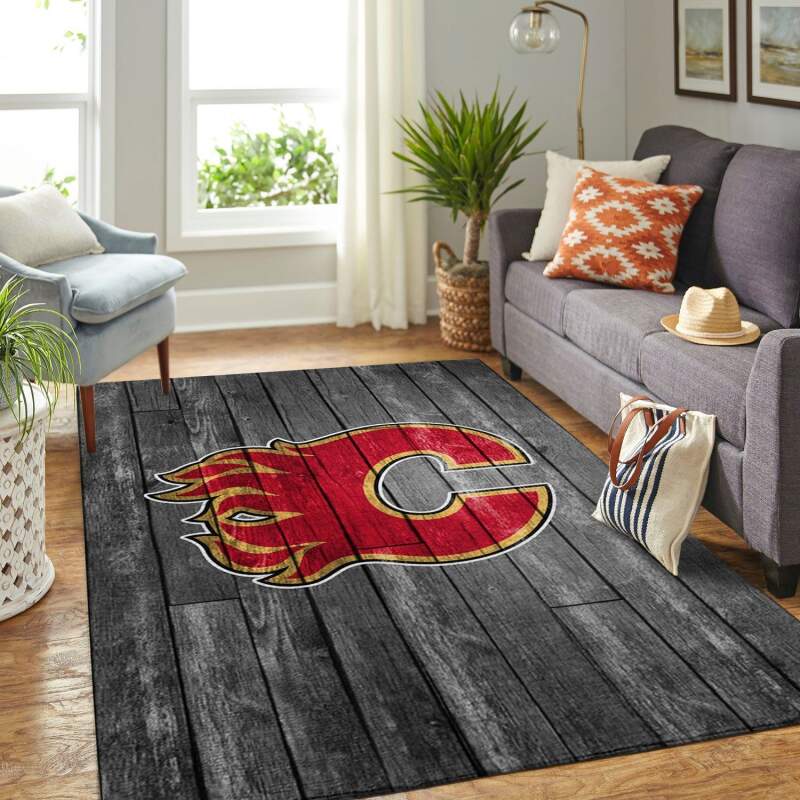 Amazon Calgary Flames Living Room Area Rug