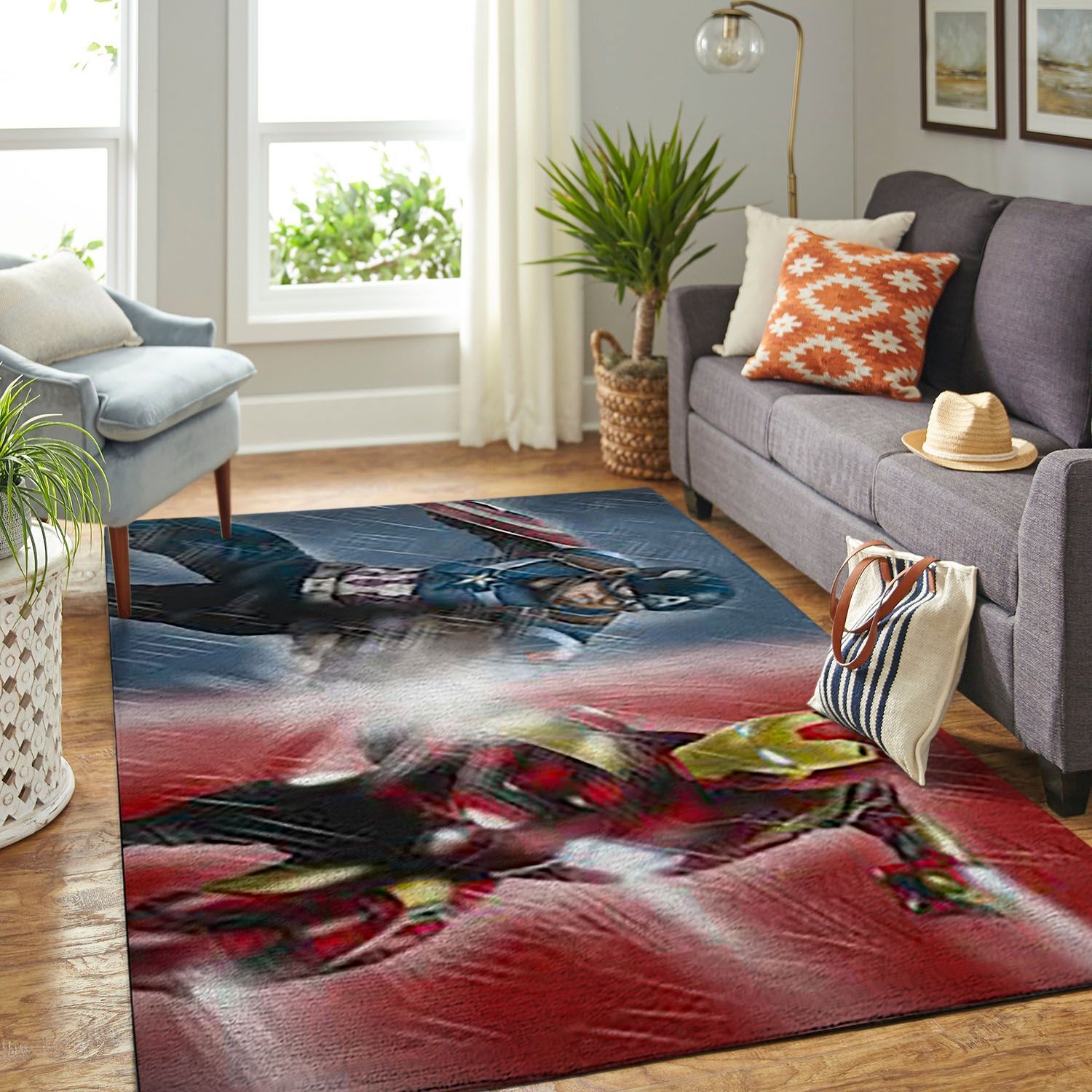 Amazon Captain America And Ironman Living Room Area Rug