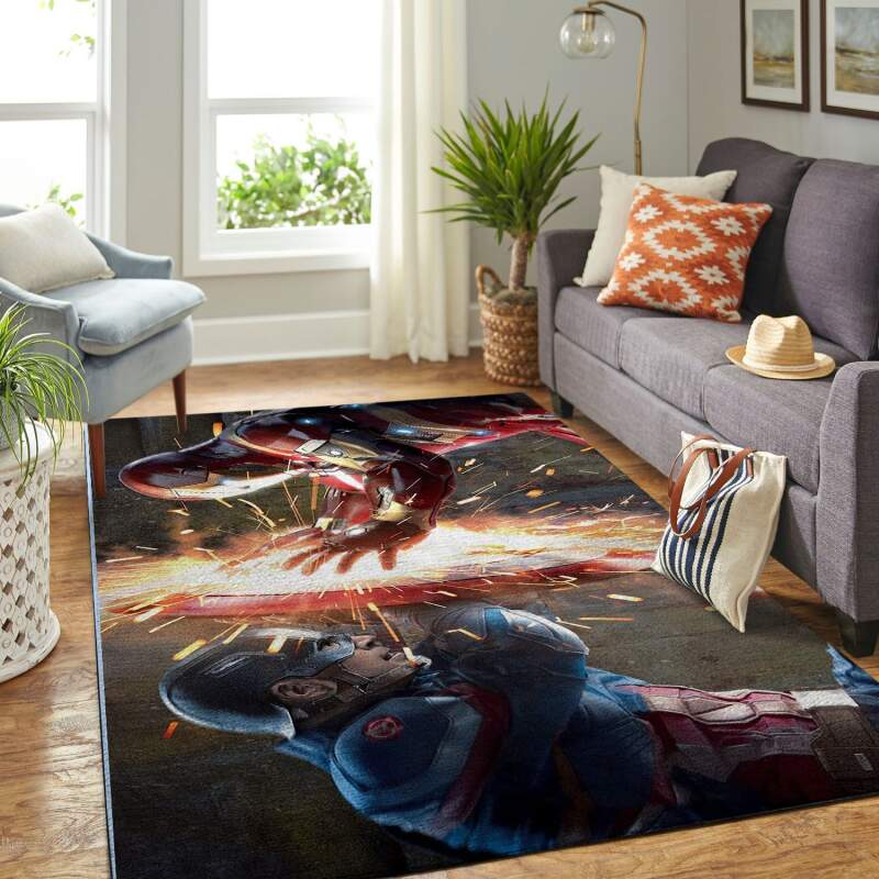 Amazon Captain America & Iron Man Living Room Area Rug