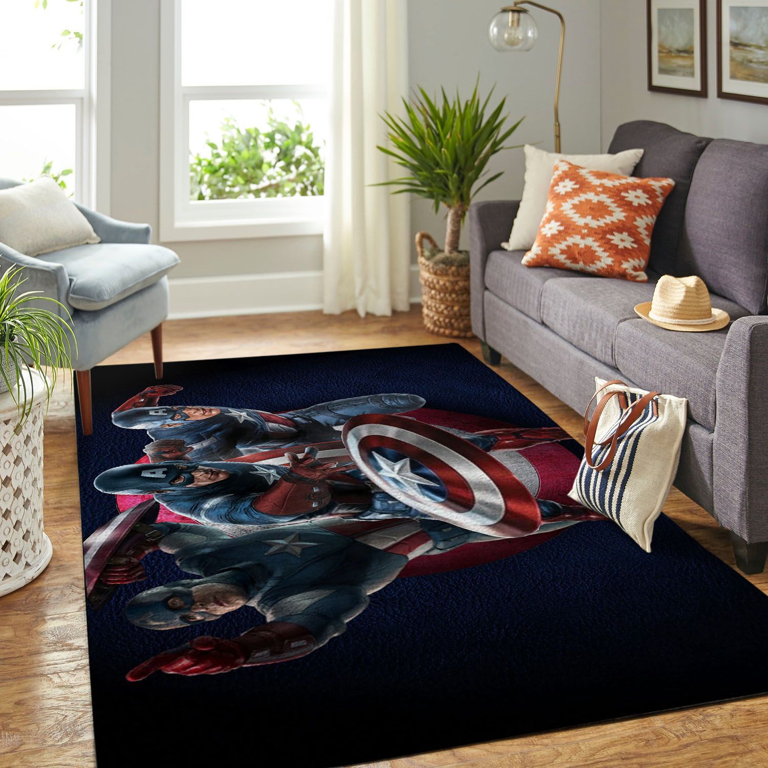 Amazon Captain America Living Room Area Rug