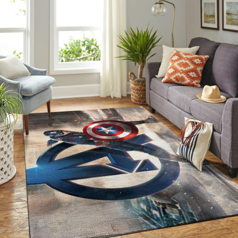 Amazon Captain America Living Room Area Rug