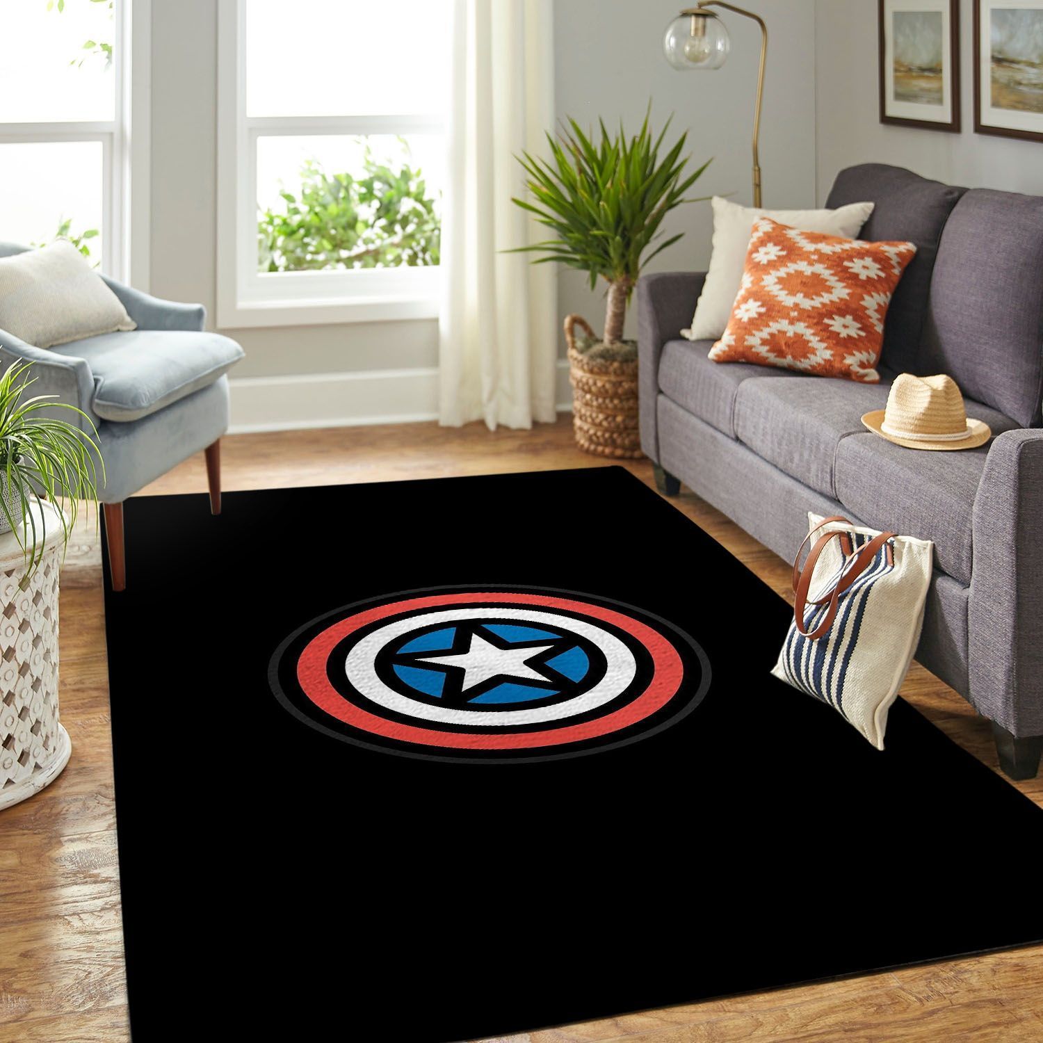 Amazon Captain America Living Room Area Rug