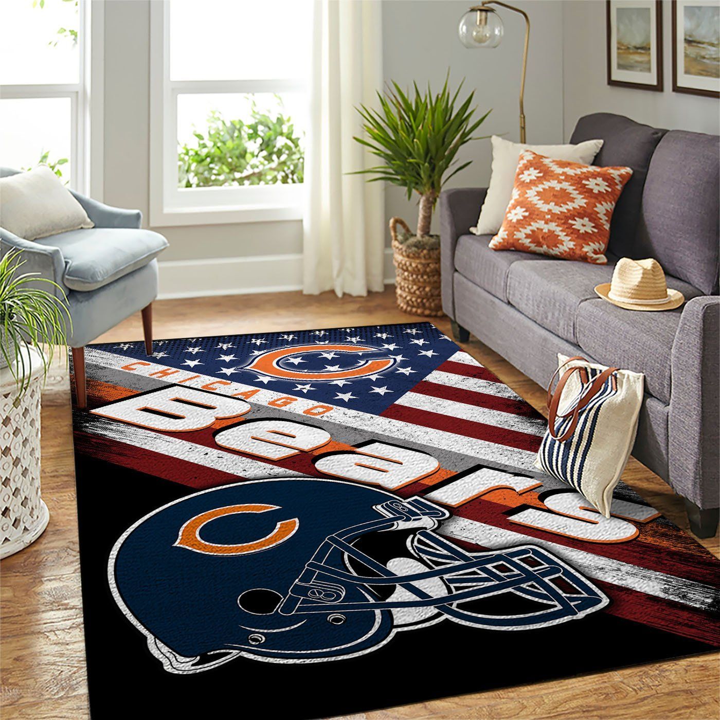 Amazon Chicago Bears Living Room Area Rug