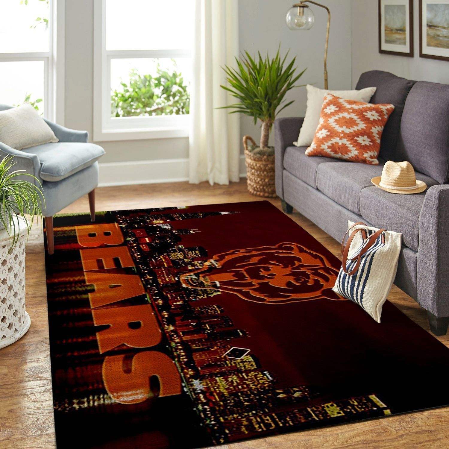 Amazon Chicago Bears Living Room Area Rug