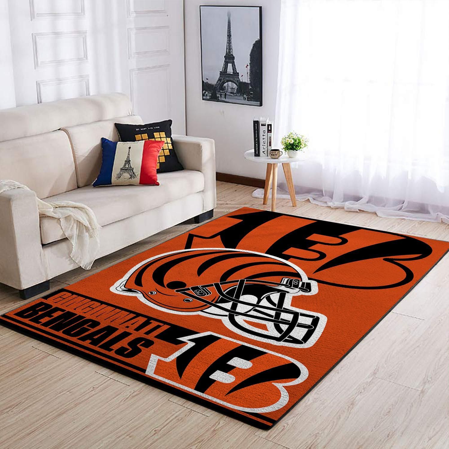 Amazon Cincinnati Bengals Living Room Area Rug