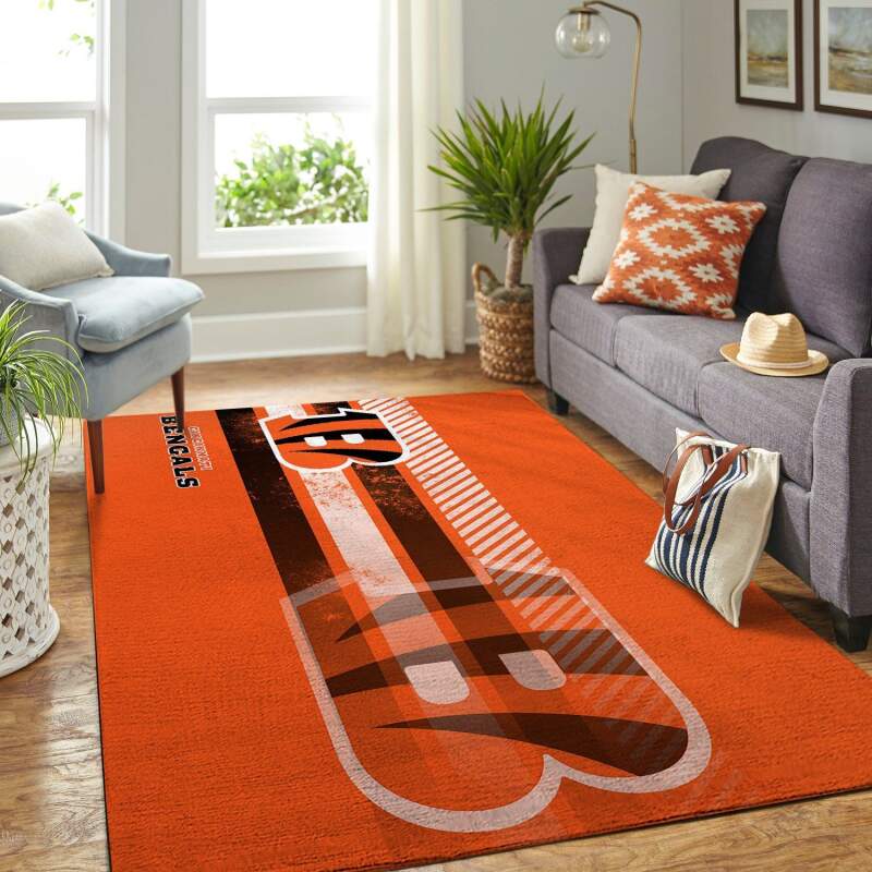 Amazon Cincinnati Bengals Living Room Area Rug