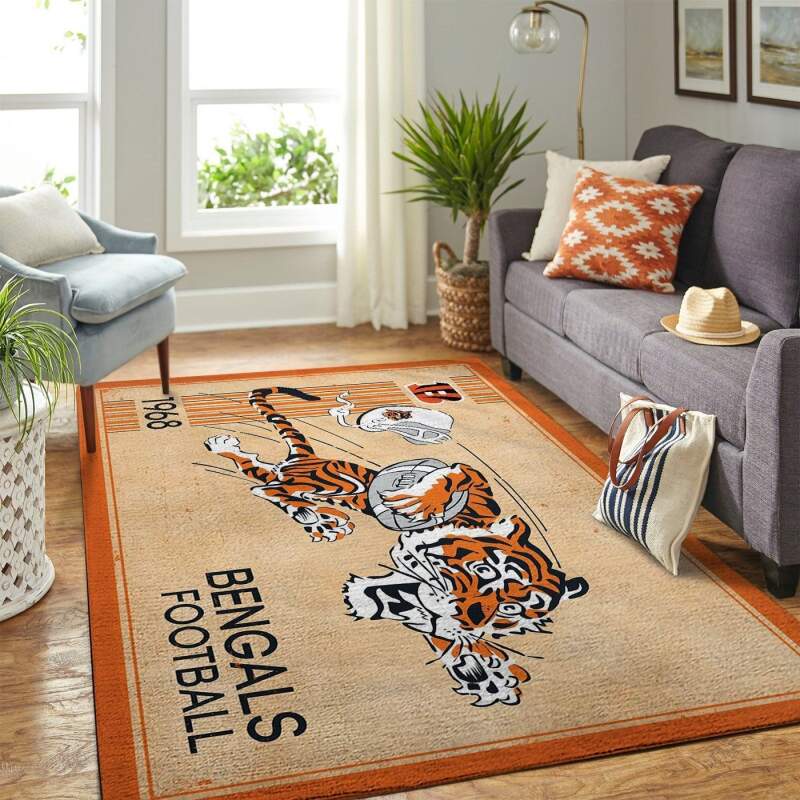 Amazon Cincinnati Bengals Living Room Area Rug
