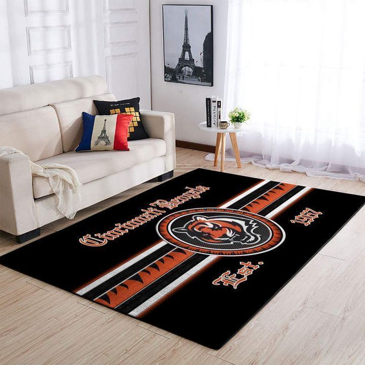 Amazon Cincinnati Bengals Living Room Area Rug