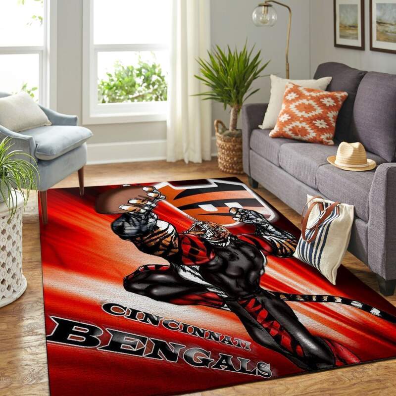 Amazon Cincinnati Bengals Living Room Area Rug