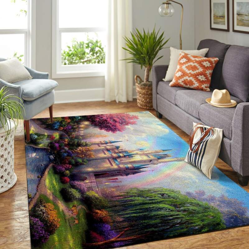 Amazon Cinderella Disney Castle Living Room Area Rug