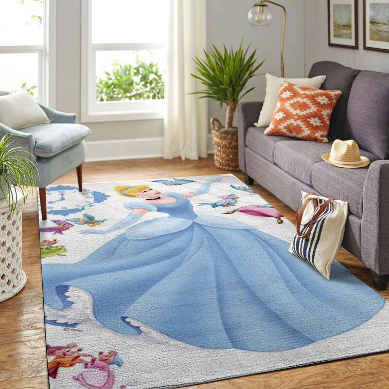 Amazon Cinderella In Blue Dress Living Room Area Rug