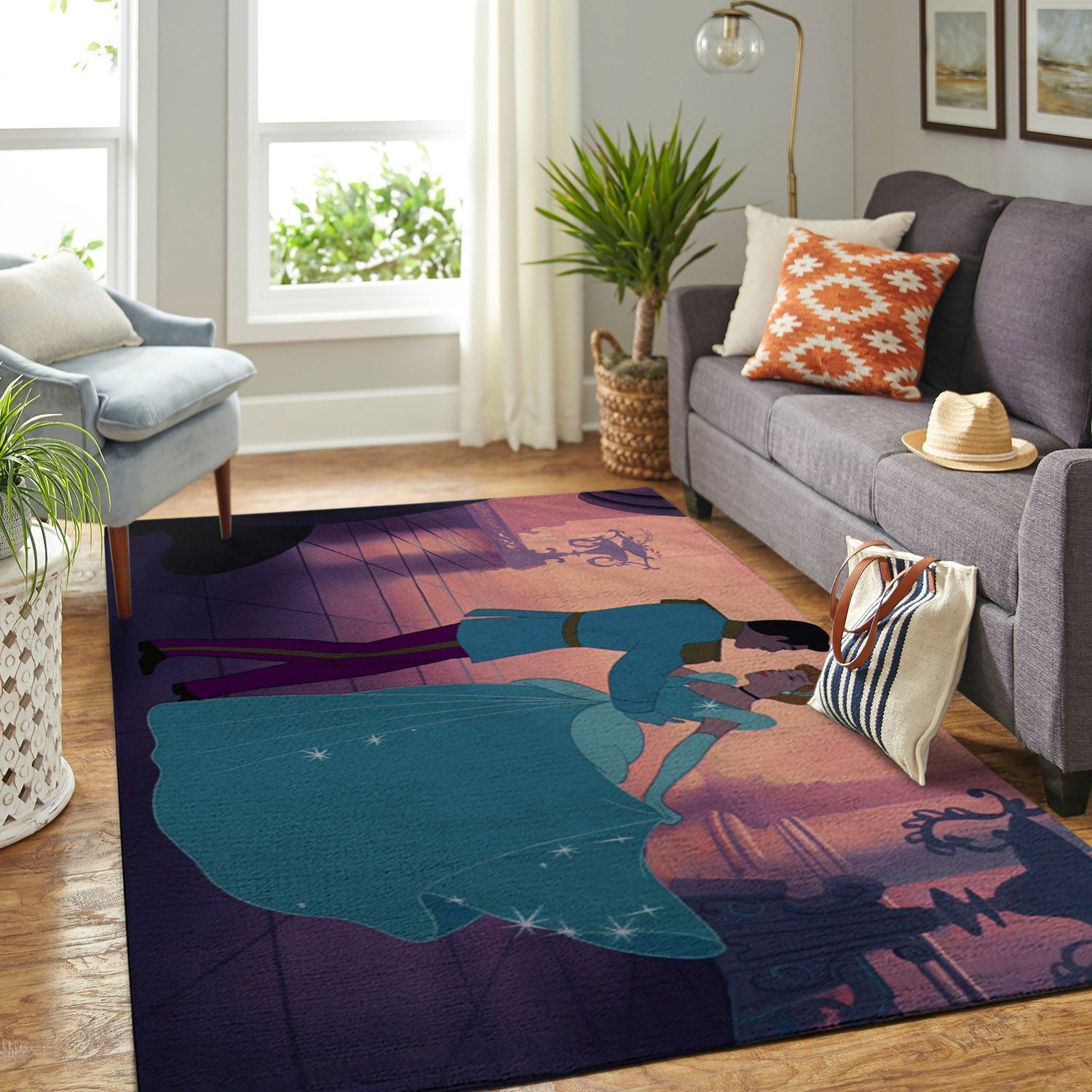 Amazon Cinderella & Prince Dancing Living Room Area Rug